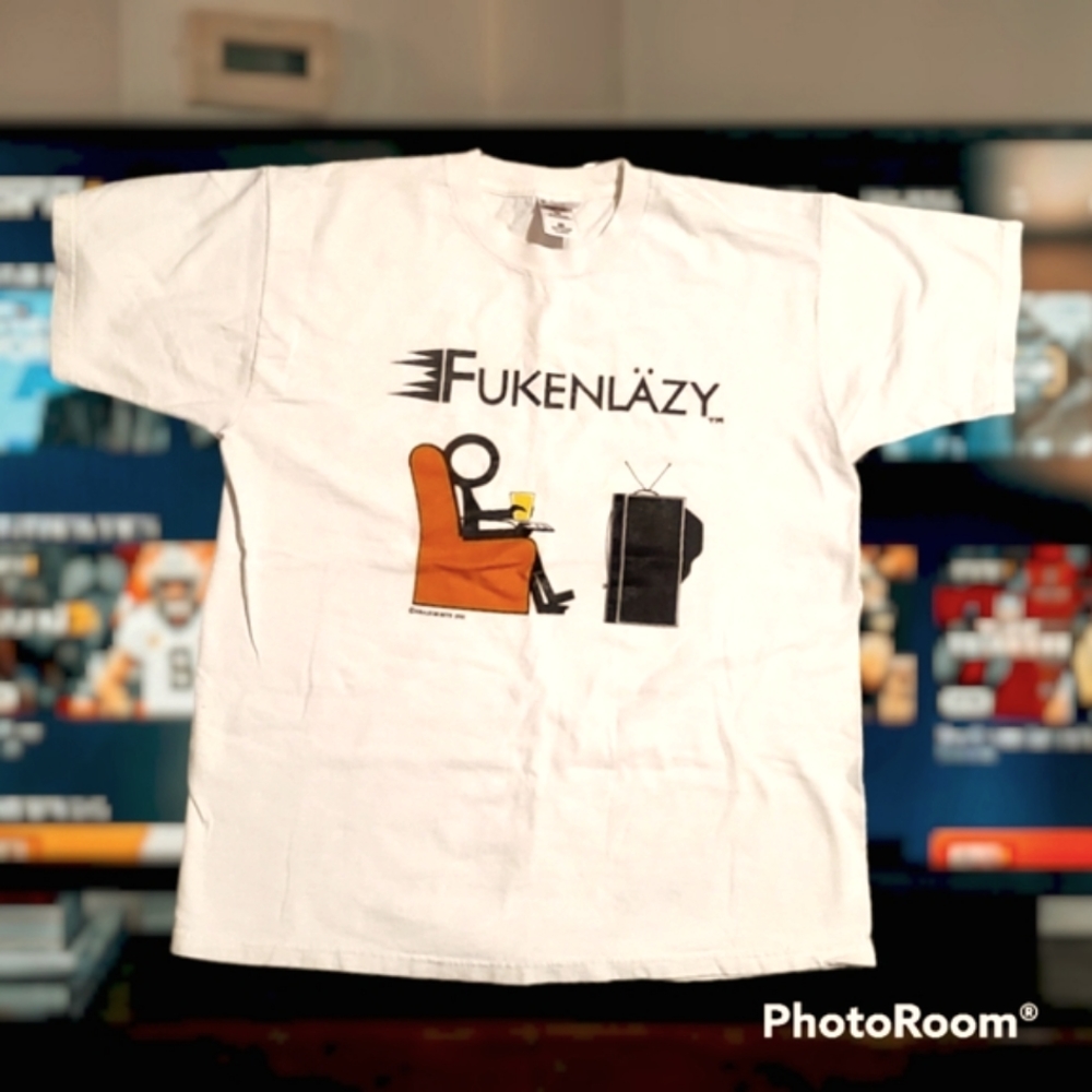 90's Vintage XL Lazy Tee Shirt. Fruit OF The Loom